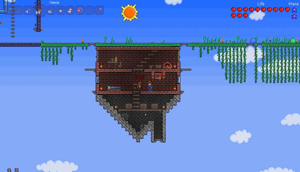 Daryl assisted me in building this upside-down house. Not too shabby, eh?