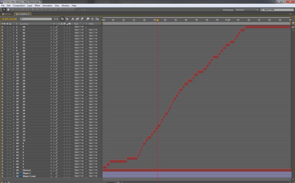 The sheesh counter pre-comp in After Effects, the episode counter had it's own pre-comp which looks very similar.