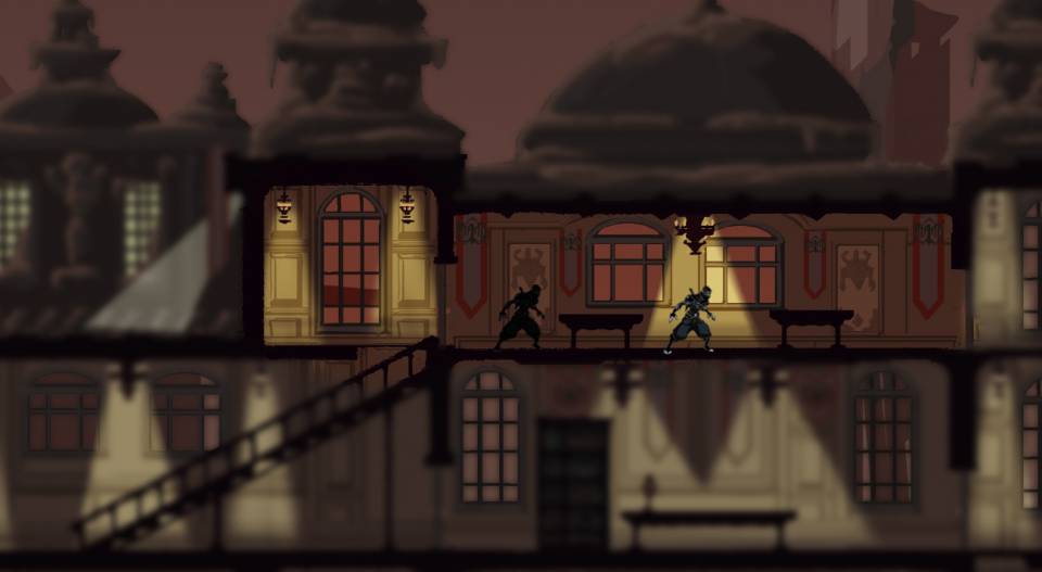 An early piece of concept art for Mark of the Ninja. A full gallery of concept art is found below.