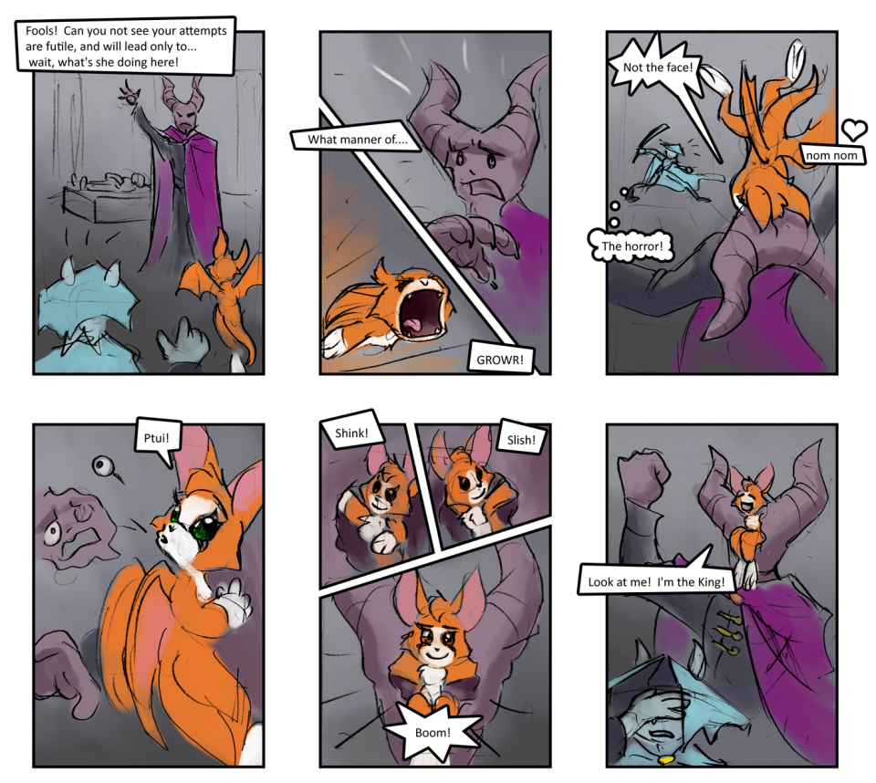 A comic Dodrill penned mid-development that illustrates how vague the game's villain was for a while.