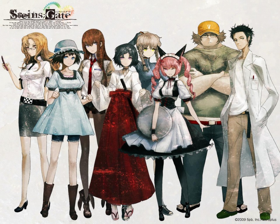 Most of the major Steins;Gate characters