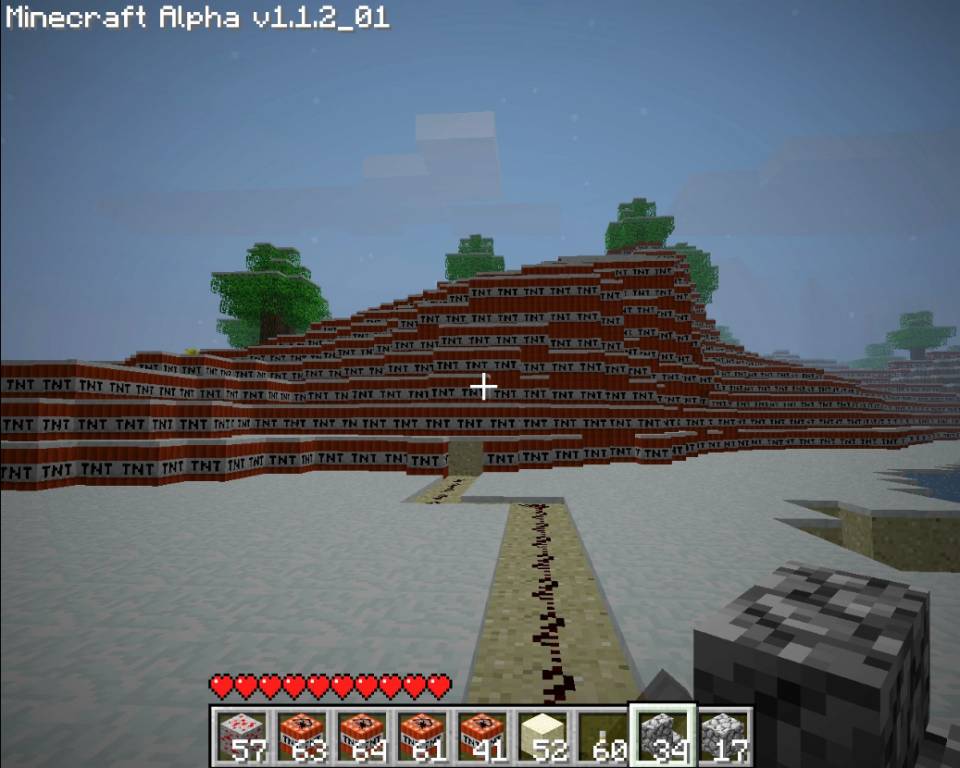  Yes, it's a mountain covered in TNT