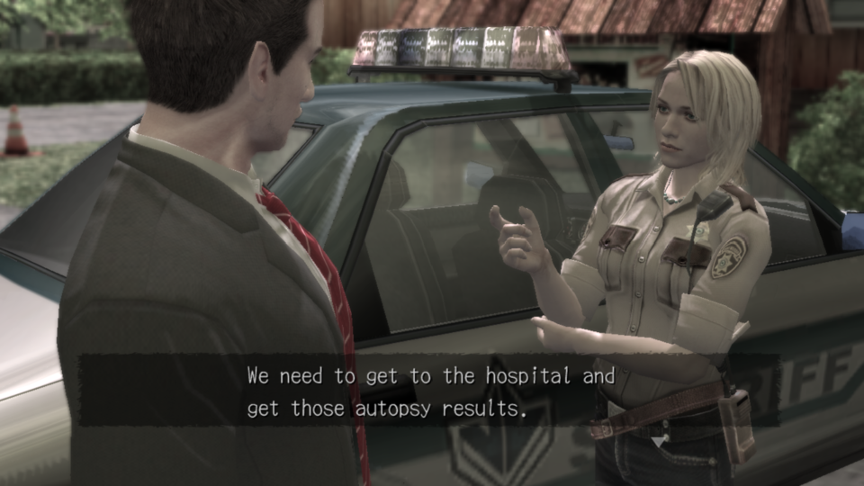 A surprisingly normal scene from Deadly Premonition.