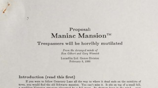 Ron Gilbert Has Discovered Maniac Mansion's Design Document