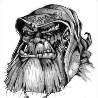 Gul'dan as drawn by Chris Metzen, Blizzard's loremaster.