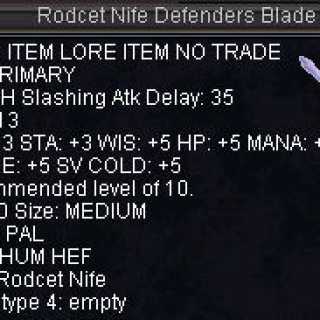 Rodcet Nife Defenders Blade