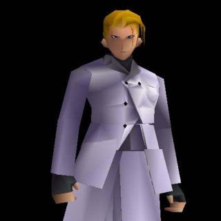 In-game character model of Rufus Shinra. For the "Rufus Shinra" video game character.
