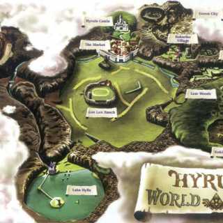 Map of Hyrule, from The Legend of Zelda: The Ocarina of Time