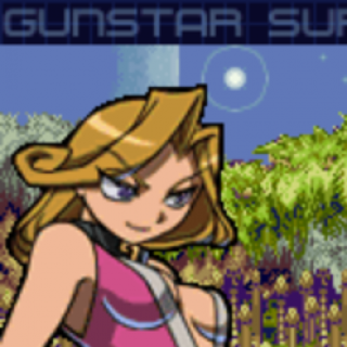 Pink as shown in Gunstar Super Heroes