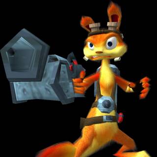 Daxter and his extermination tank, again.