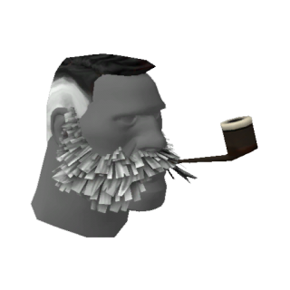 Lord Cockswain's Novelty Mutton Chops and Pipe